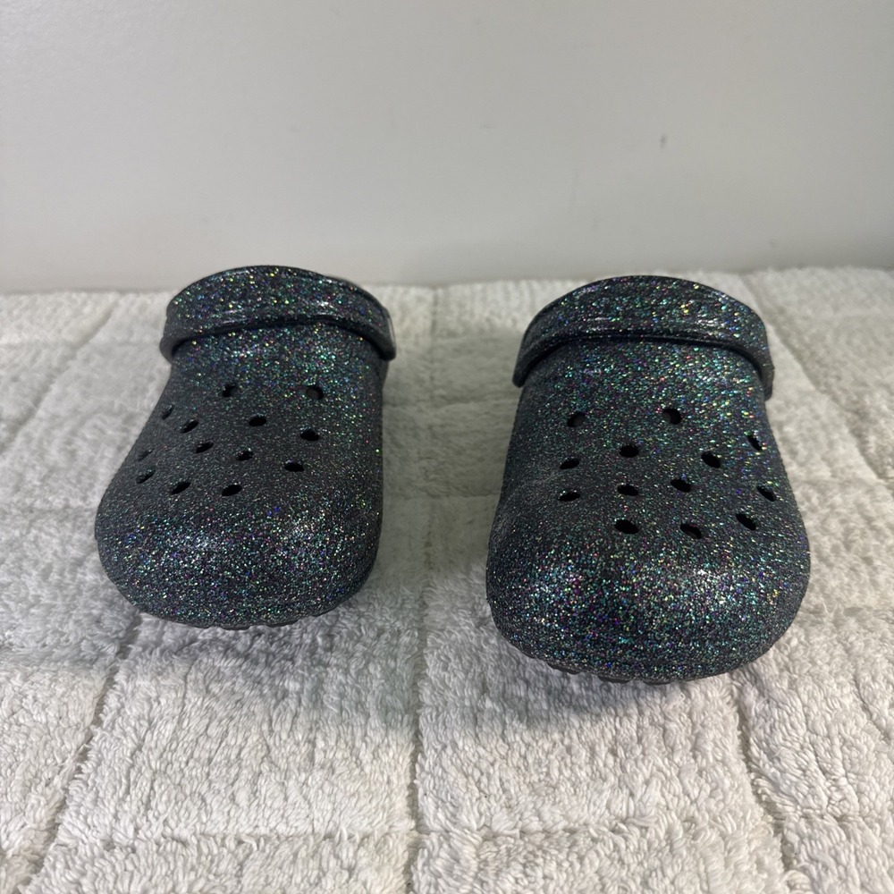 Crocs Y2K Glitter Fleece Lined Clogs Womens 7 Mens 5 Versatile Classic Sparkle